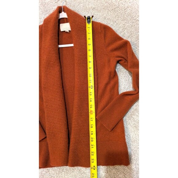 Banana Republic Women 100% Cashmere Shawl Collar Cardigan Medium Showgirl Orange - Picture 5 of 11